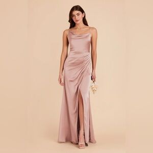 NWT Matte Satin Bridesmaids Dress English Rose by Birdie Grey, Size Large